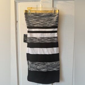 Bebe sexy striped bodycon dress XS New